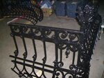Wrought iron balcony rail installed to date.
