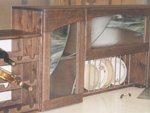 Furniture antiqued with sandblasting – a sample photo.